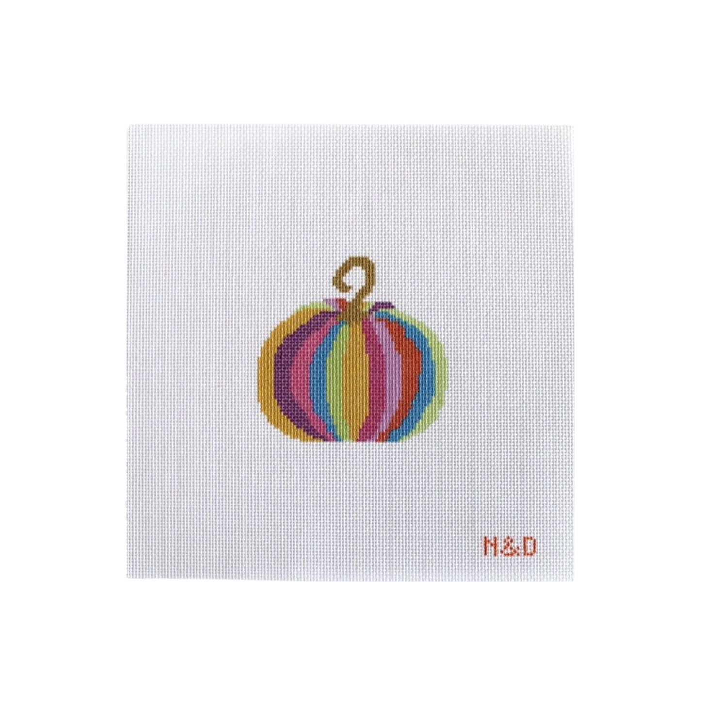 Colorful Pumpkin Canvas and Stitch Guide