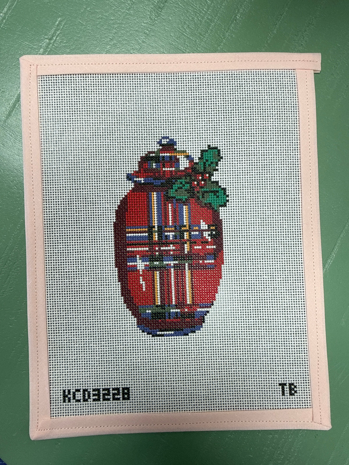 Plaid Ginger Jar