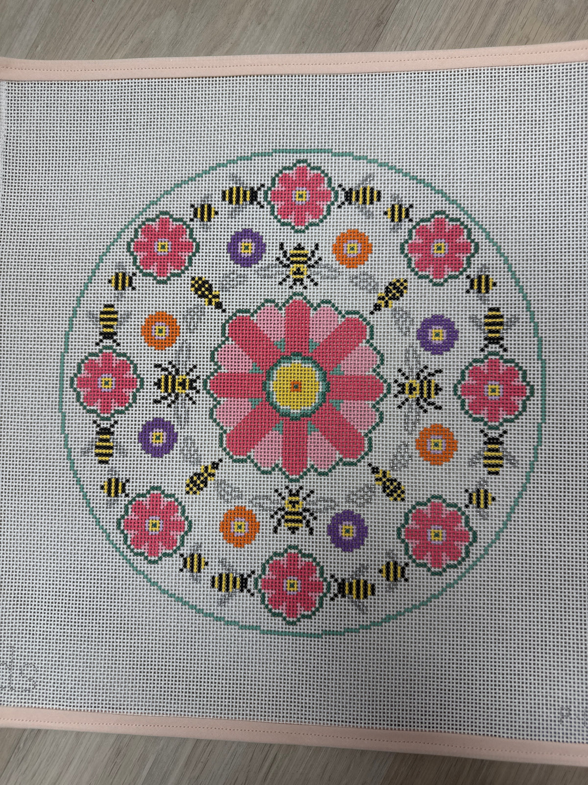 Flowers and Bees Pillow