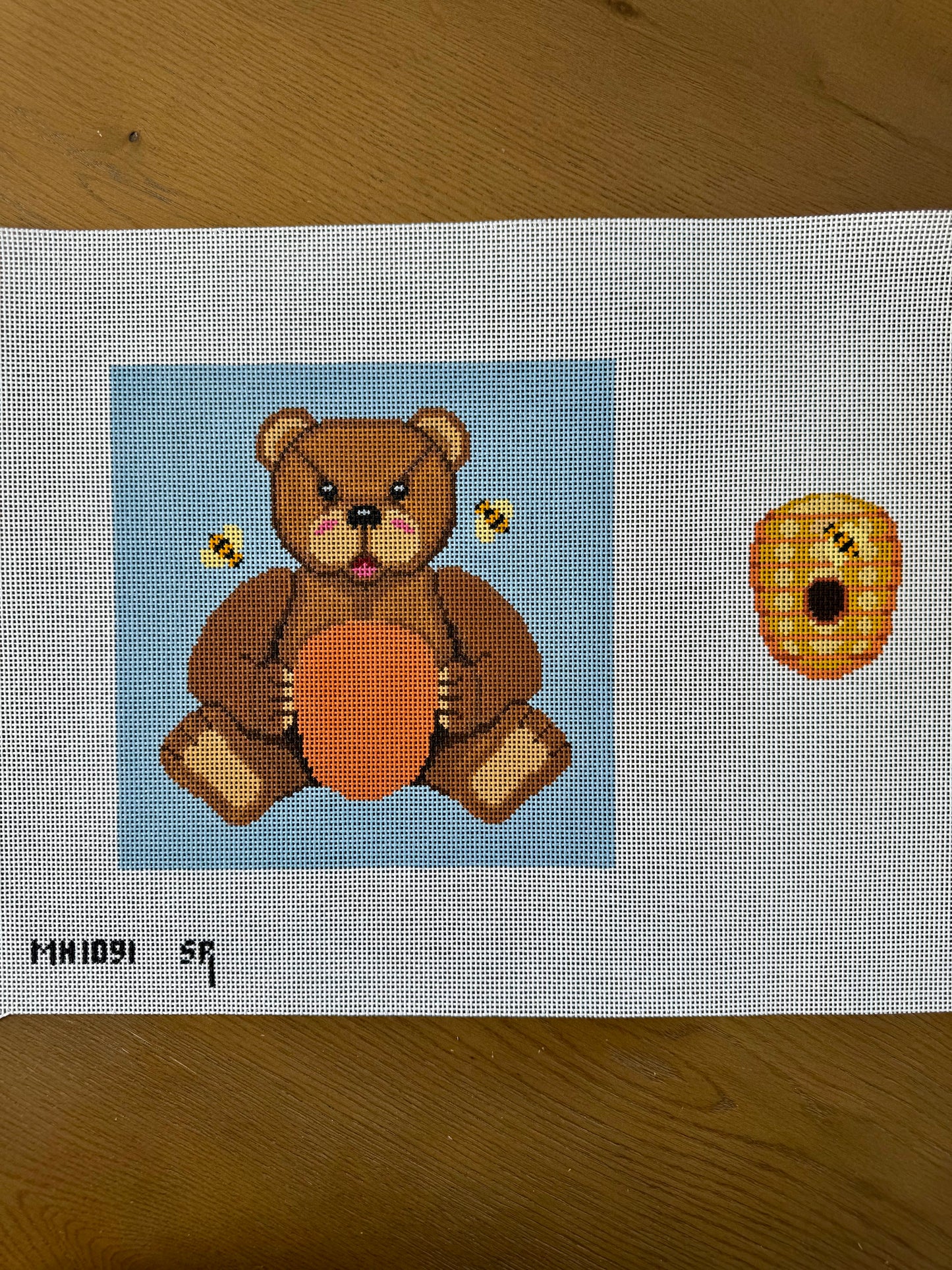 Honey Bear with Beehive Tooth Fairy Pillow