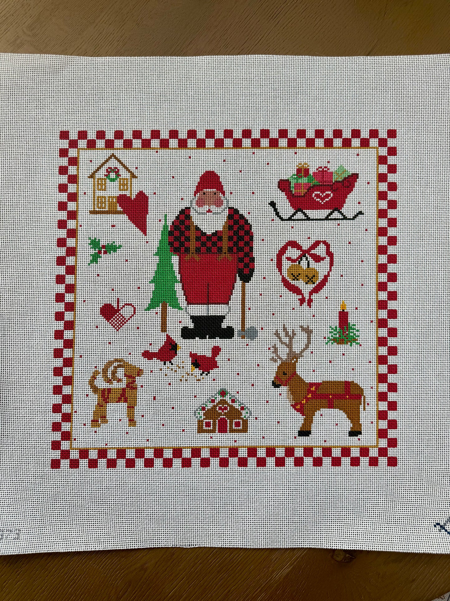 Lumberjack Santa Pillow