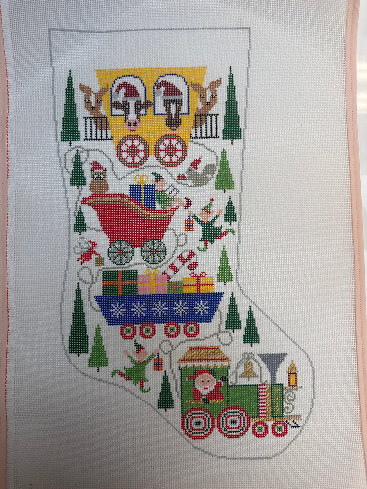 Christmas Train Stocking