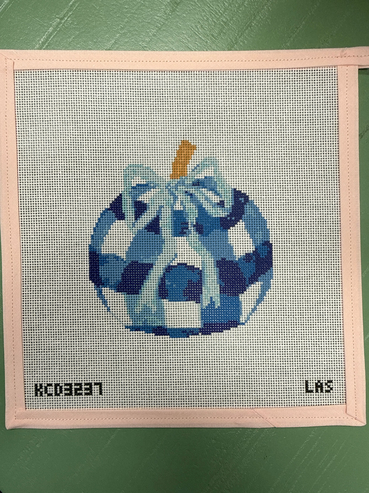 Blue Gingham Pumpkins