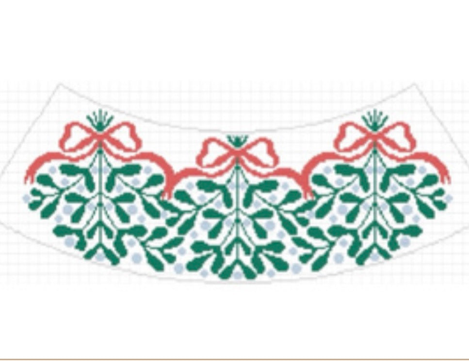 Red Bow Mistletoe Lampshade