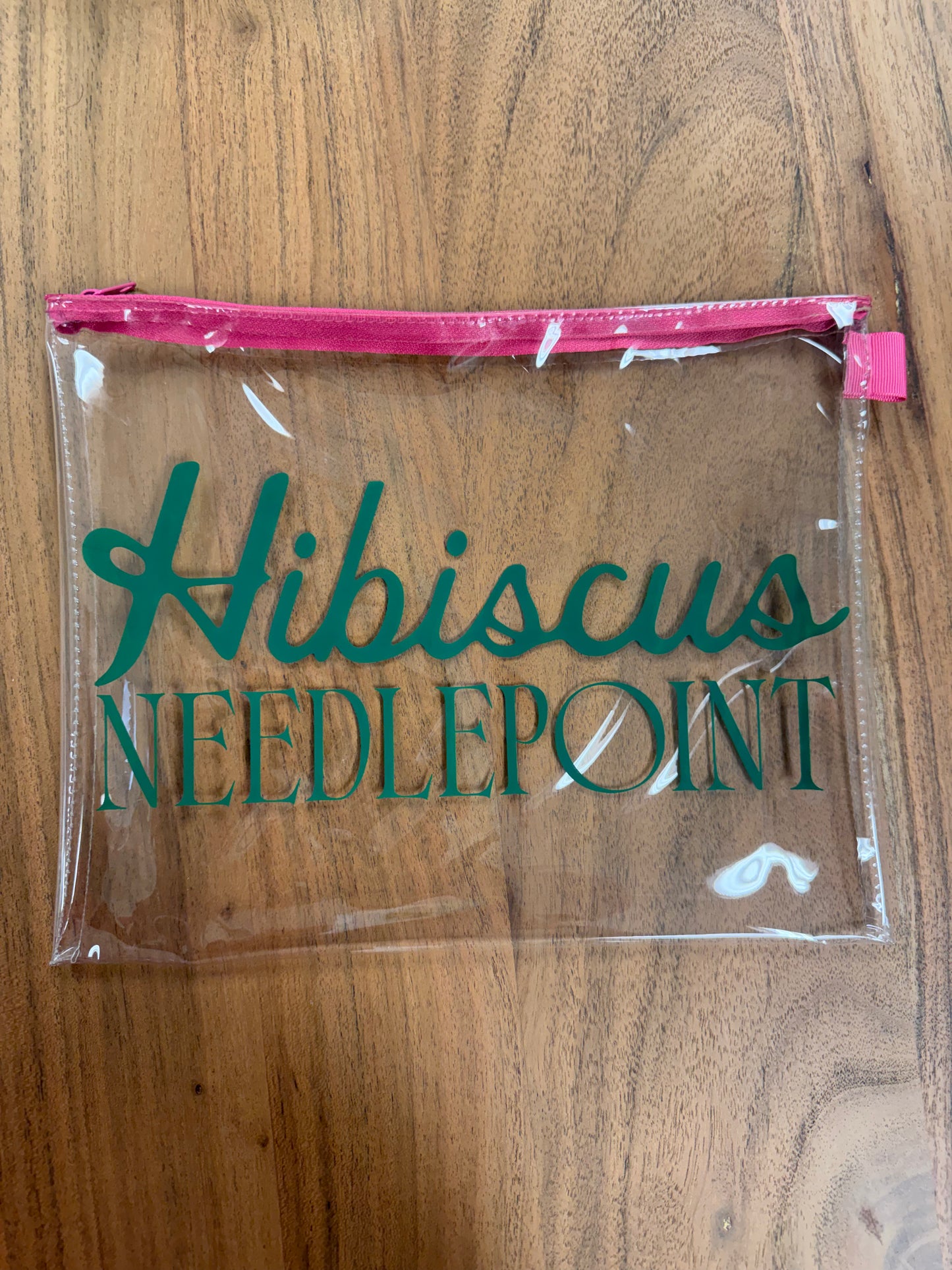 Hibiscus Needlepoint Pouch