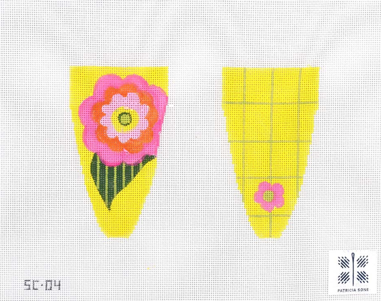 Pink / Yellow Flower Scissor Case