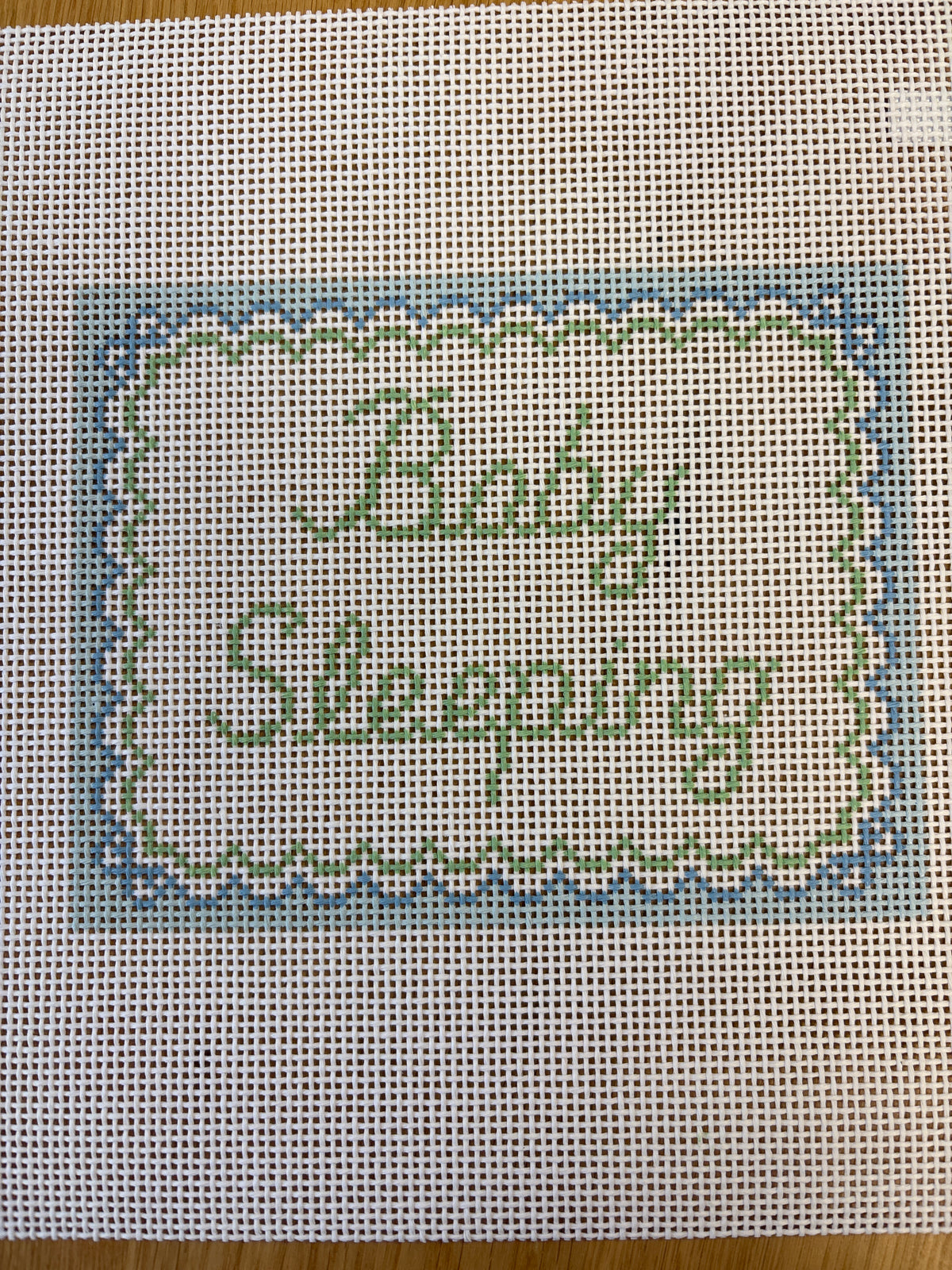 Baby Sleeping with Blue Bows