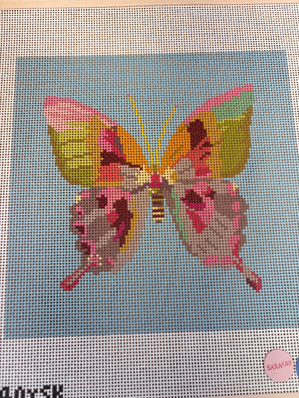Gold and Green Butterfly 8 inch