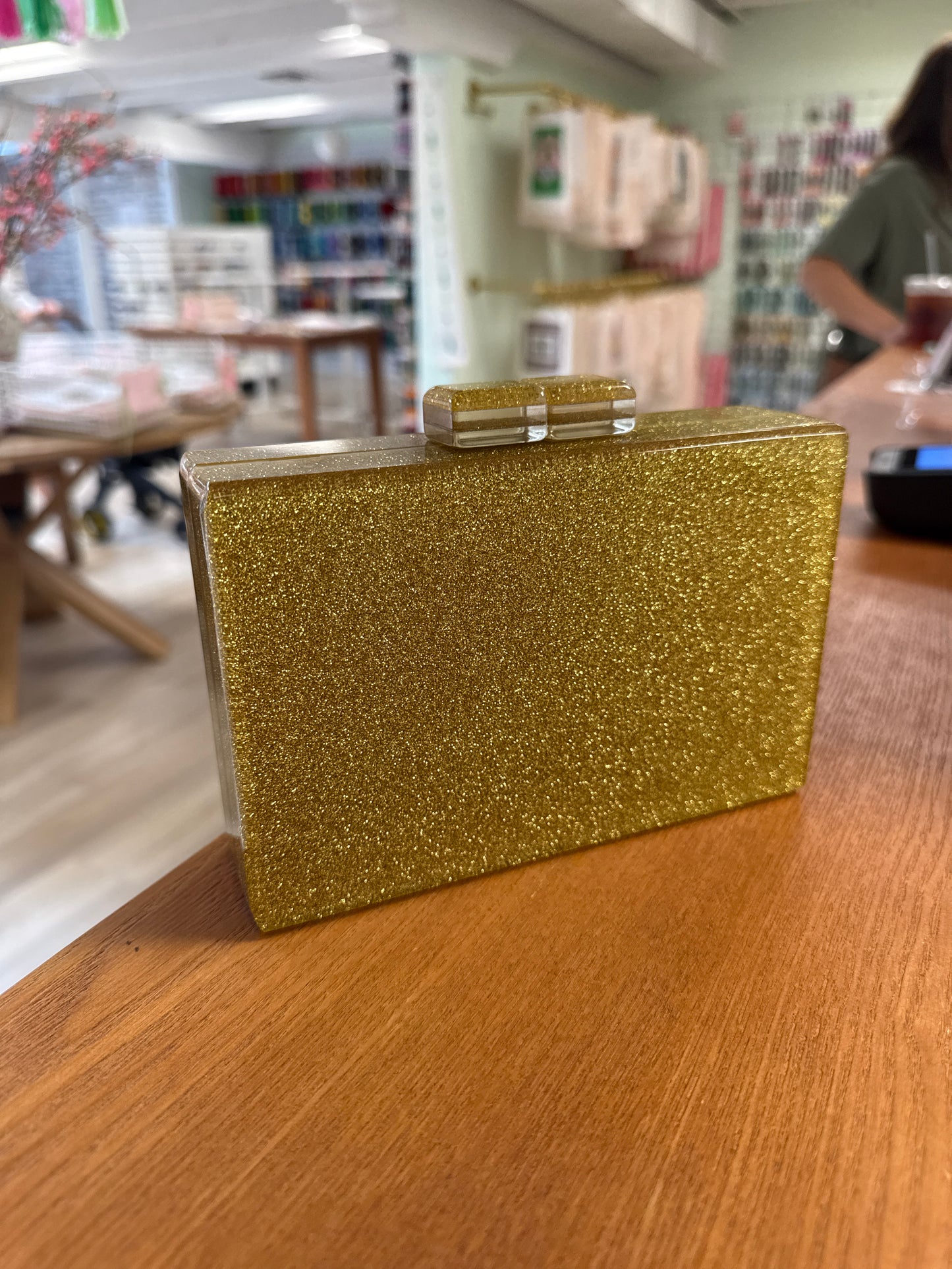 Self Finishing Acrylic Clutch - Glitterbug