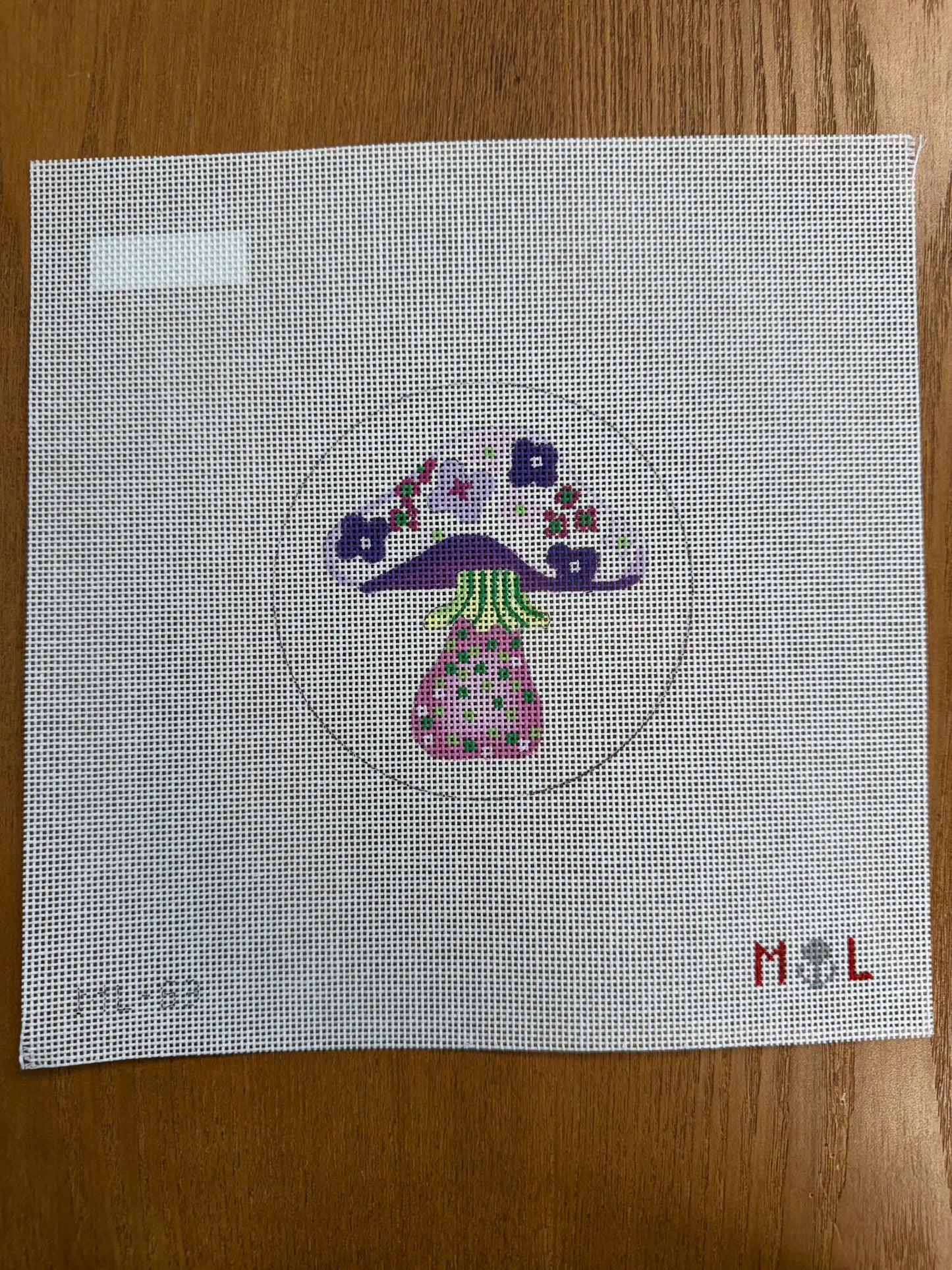 Pink/Purple Polka Dot Mushroom Coaster