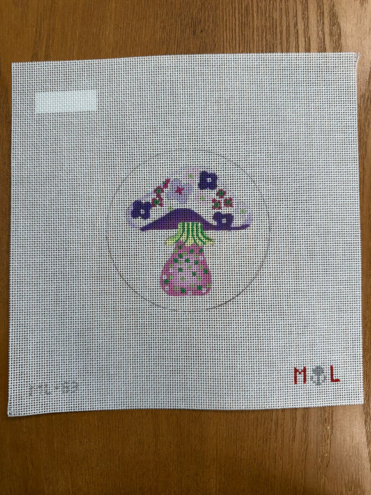 Pink/Purple Polka Dot Mushroom Coaster