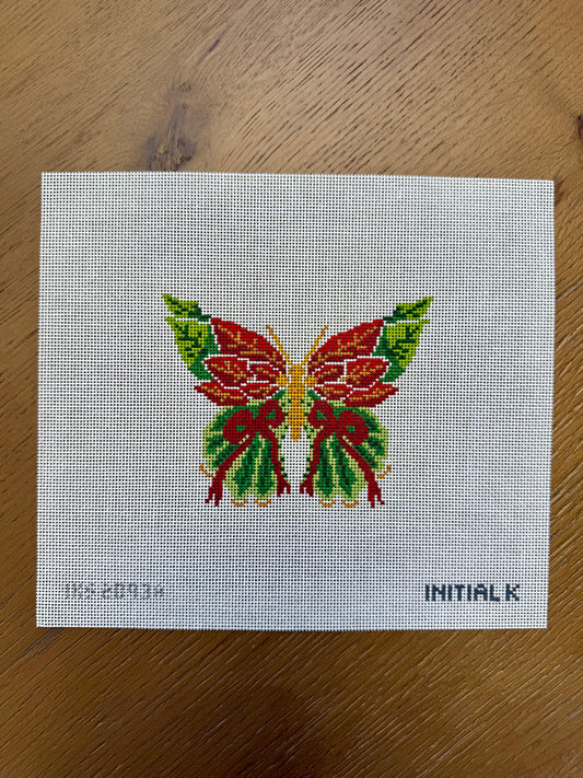 Poinsettia Butterfly Ornament