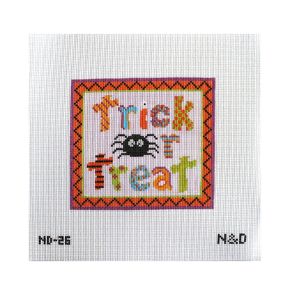 Colorful Trick or Treat Sign Canvas and Stitch Guide