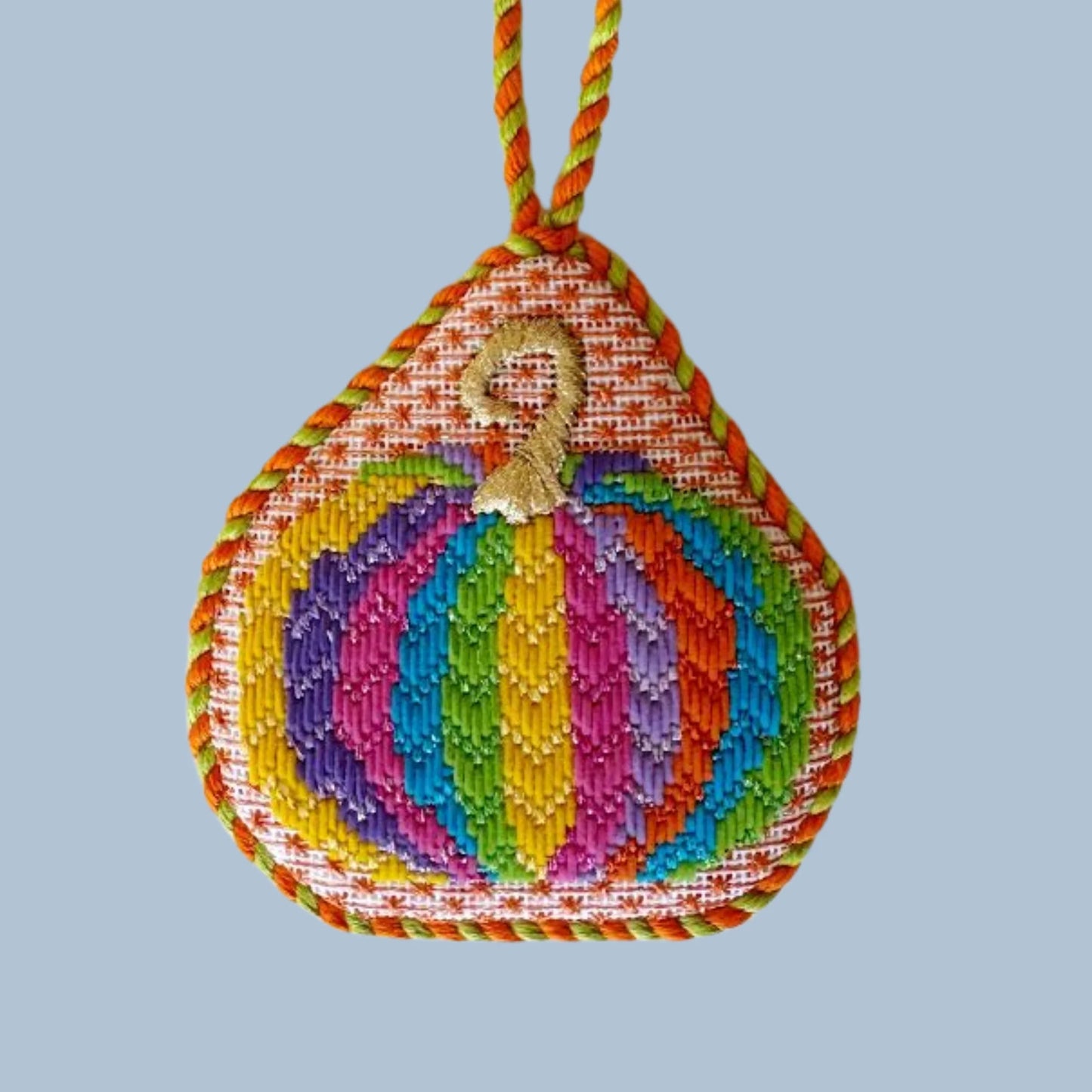 Colorful Pumpkin Canvas and Stitch Guide