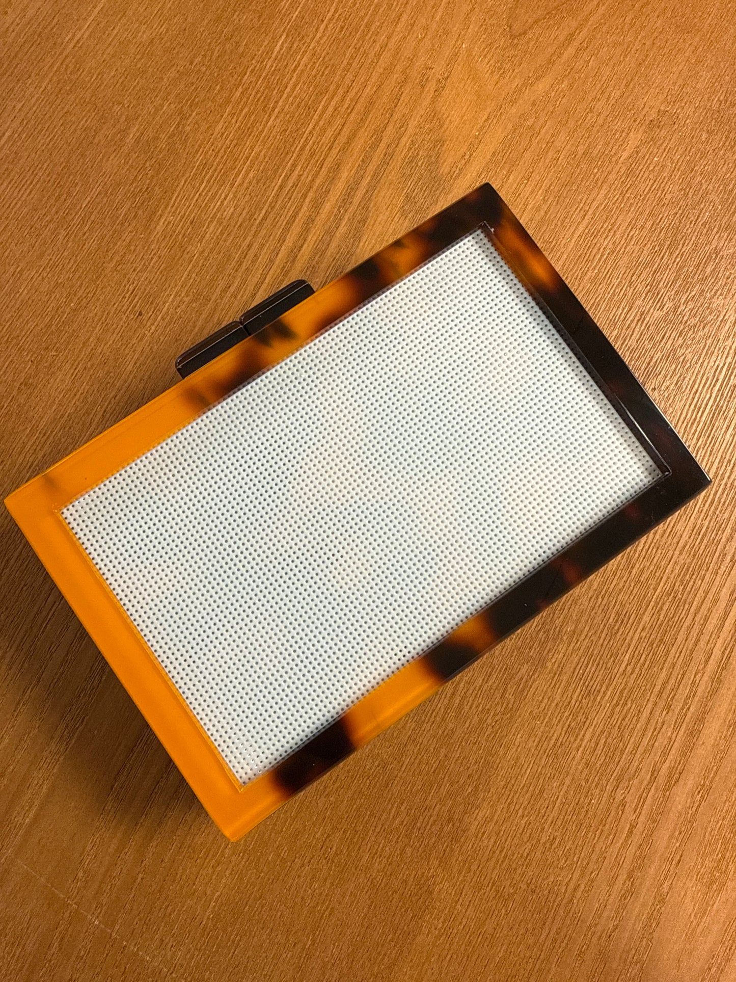 Self Finishing Acrylic Clutch - Tortoise