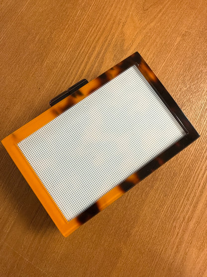 Self Finishing Acrylic Clutch - Tortoise