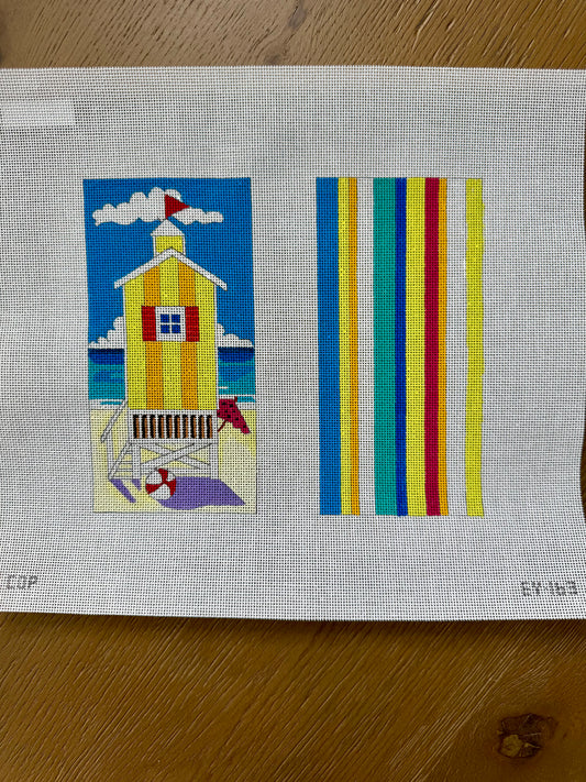 Beach Hut Eyeglass Case