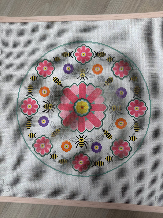 Flowers and Bees Pillow