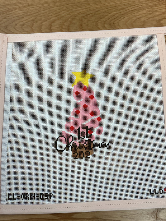 Baby’s First Christmas Foot Ornament - Pink