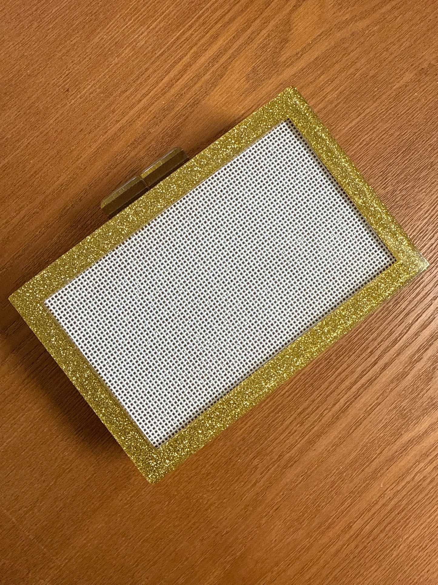 Self Finishing Acrylic Clutch - Glitterbug