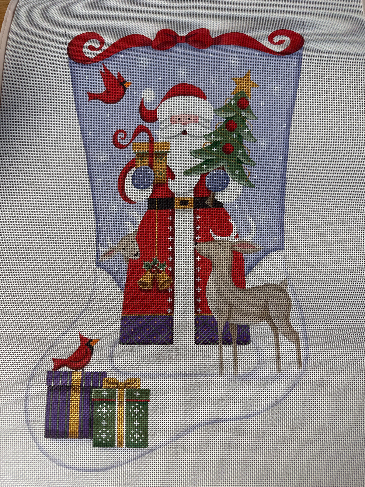 Folksy Santa Stocking