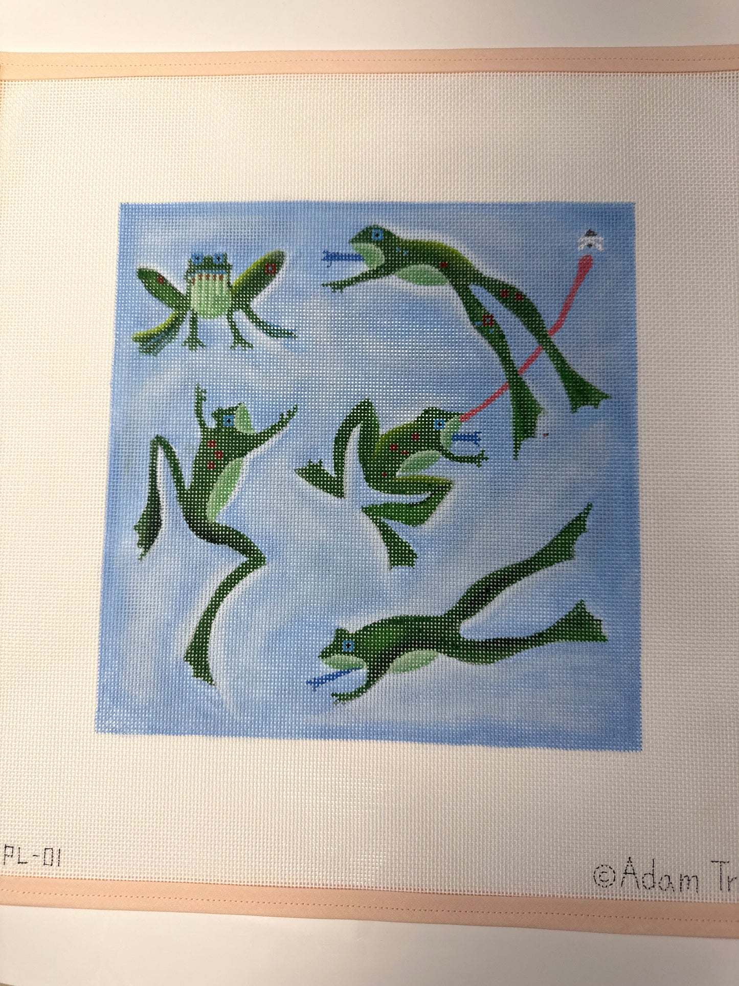 Frogs on Light Blue