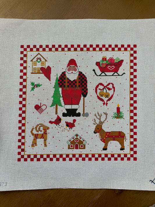 Lumberjack Santa Pillow