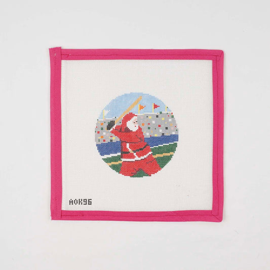 Sporty Santa Ornament - Baseball