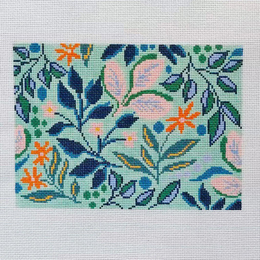 Aqua Floral Pattern - Julia McGahee