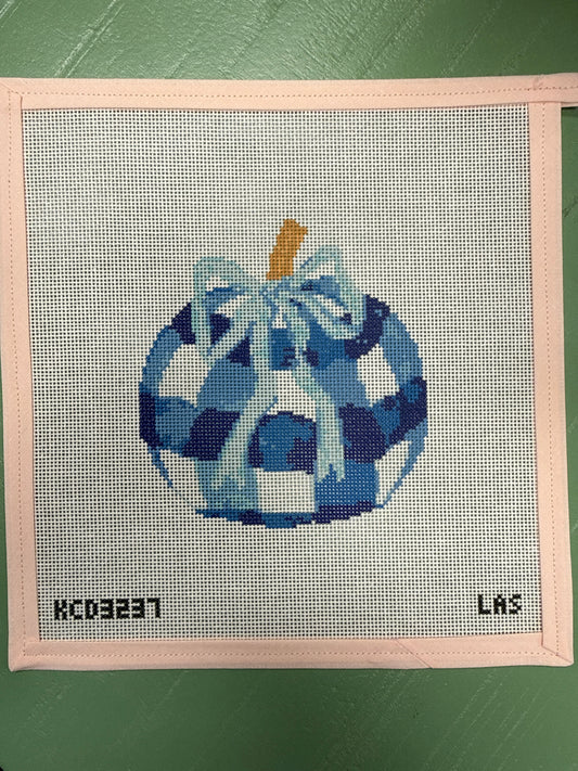 Blue Gingham Pumpkins