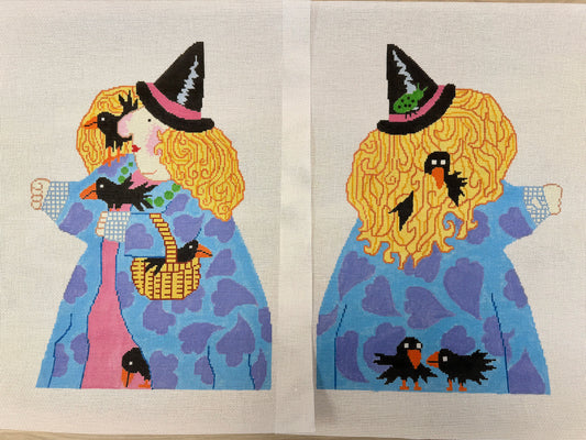 Halloween Witch with Crows Double Sided (s/2)