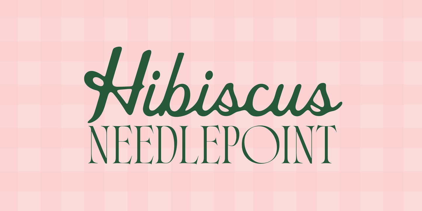 Hibiscus Needlepoint Gift Card