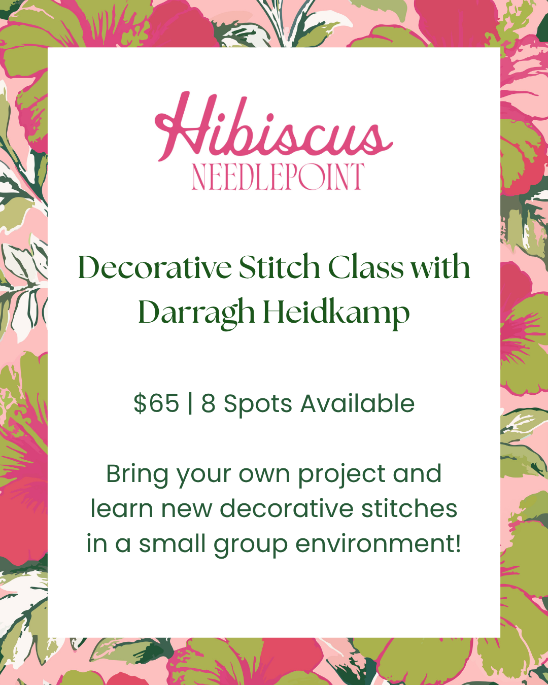 Decorative Stitch Class