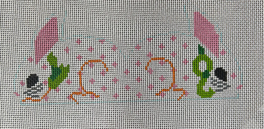 Pink Flowers Two Sided Bunny EB209