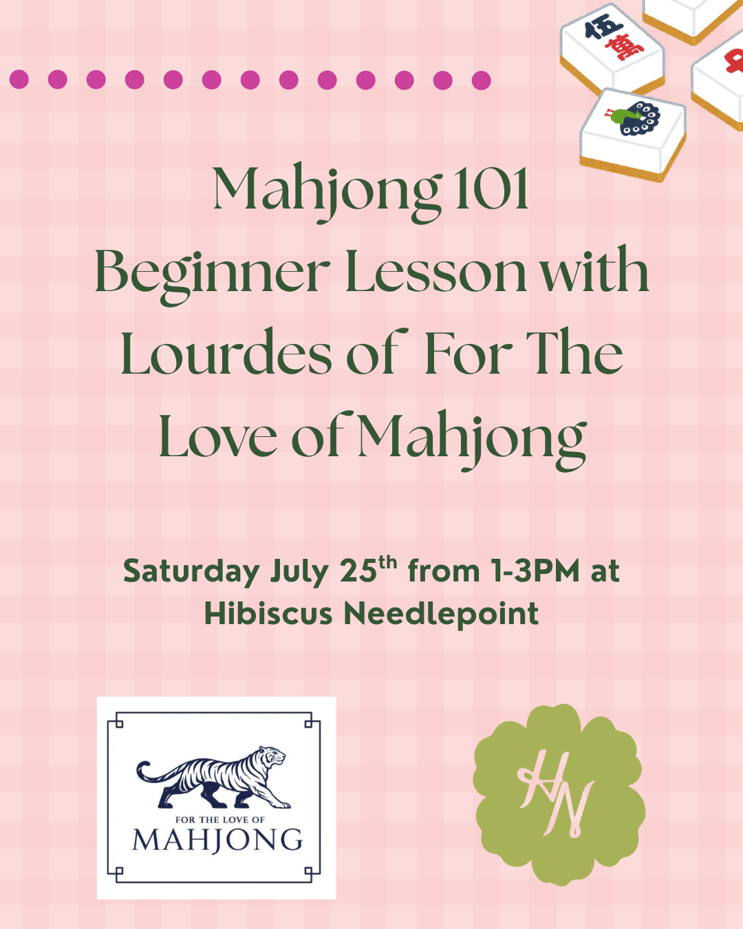 Mahjong Beginner Lesson with For The Love of Mahjong