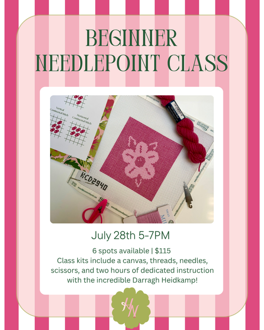 Beginner Needlepoint Class 7/28