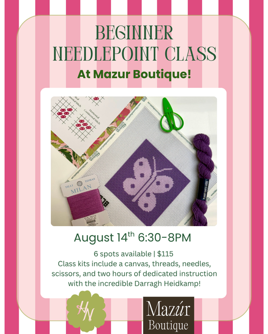 Beginner Needlepoint Class at Mazur Boutique