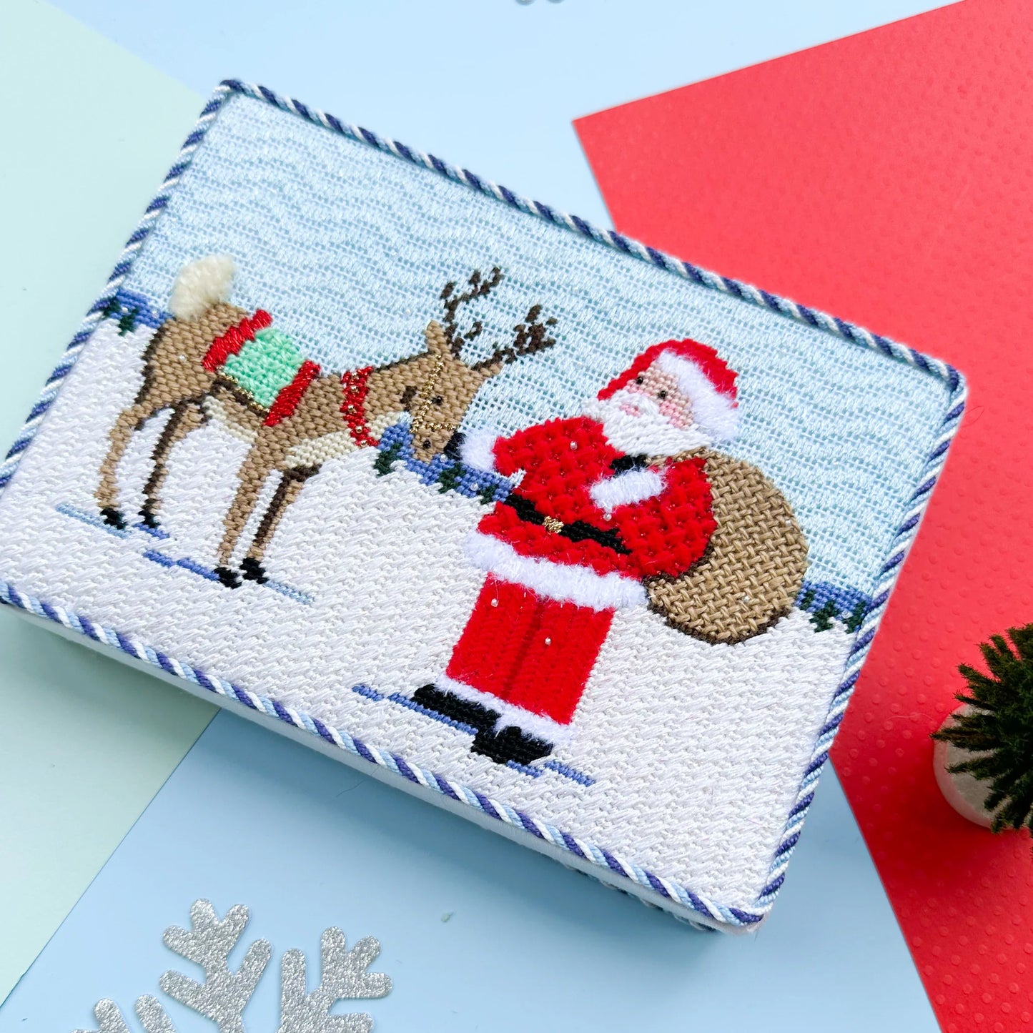 Reindeer Games Series - Reindeer and Santa w/ stitch guide
