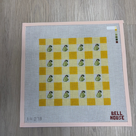 Pear Plaid 8" Square
