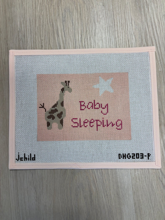 Baby Sleeping - Pink Giraffe