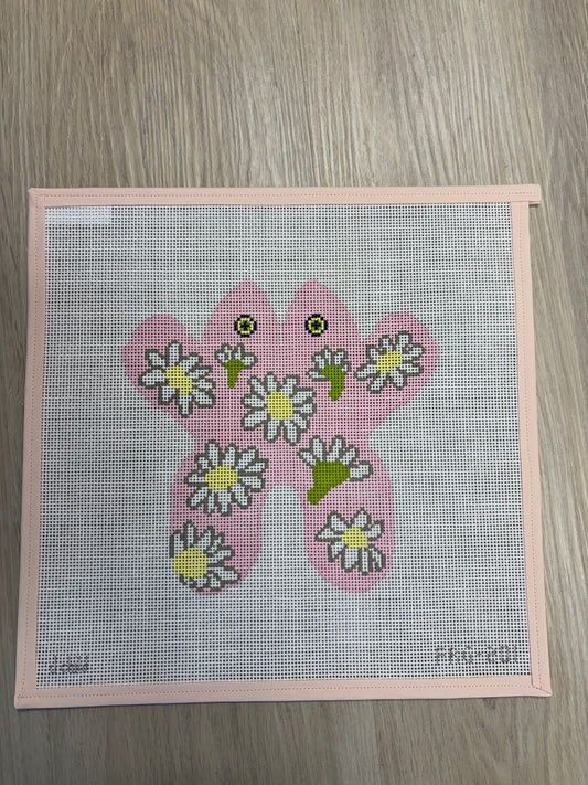 Daisy on Pink Frog