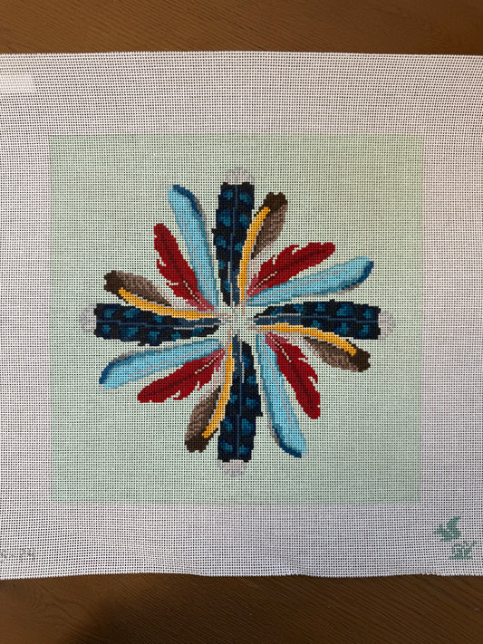 Backyard Feathers Pillow