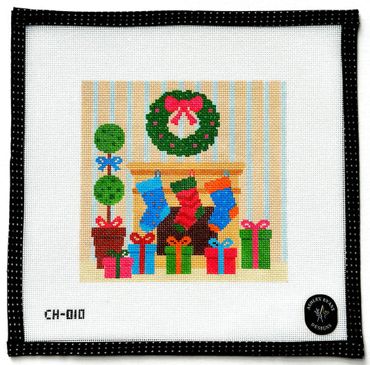 Hung with Care Christmas Mantle and Stockings