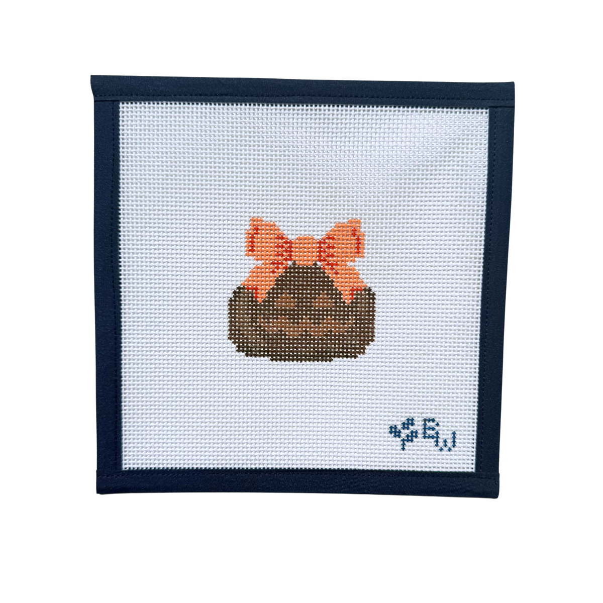 Peanut Butter Pumpkin with Bow - Boxwood Trunk Show