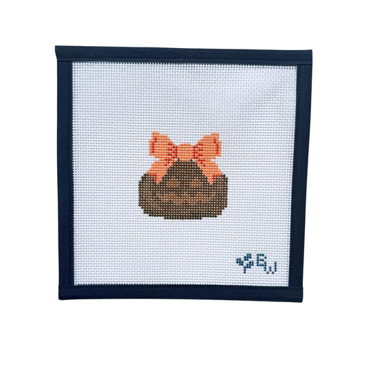 Peanut Butter Pumpkin with Bow - Boxwood Trunk Show