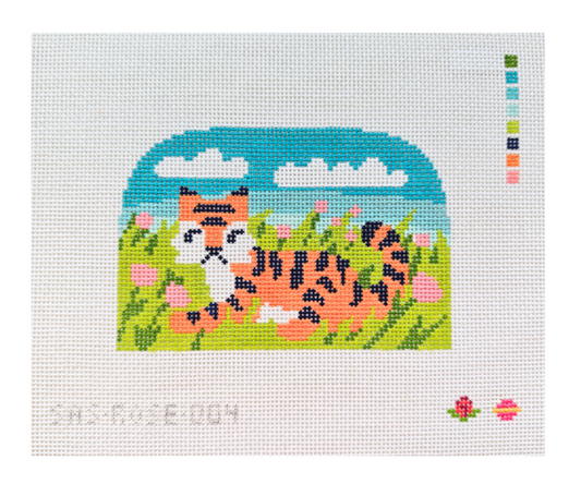 Tiger in the Flowers