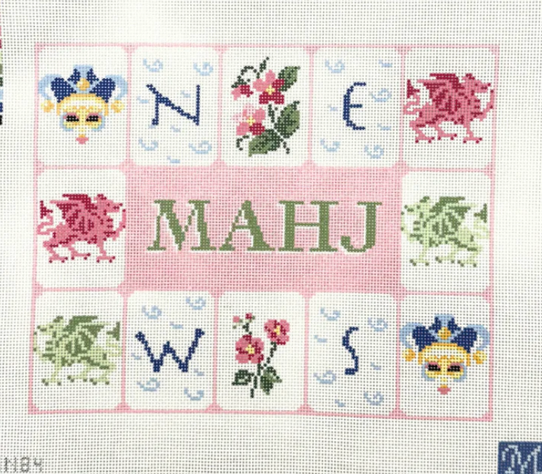 Mahj Tile Pouch- Pink