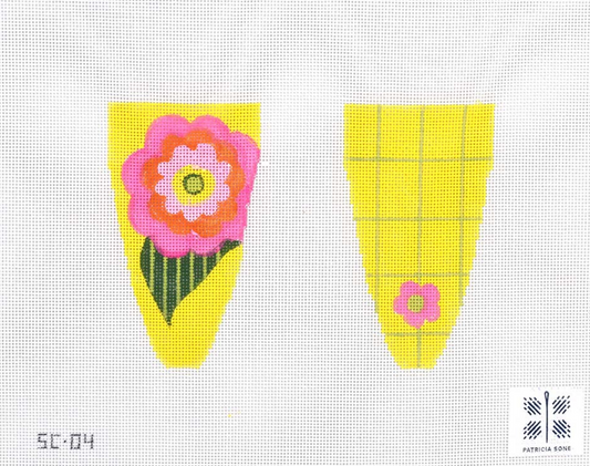 Pink / Yellow Flower Scissor Case