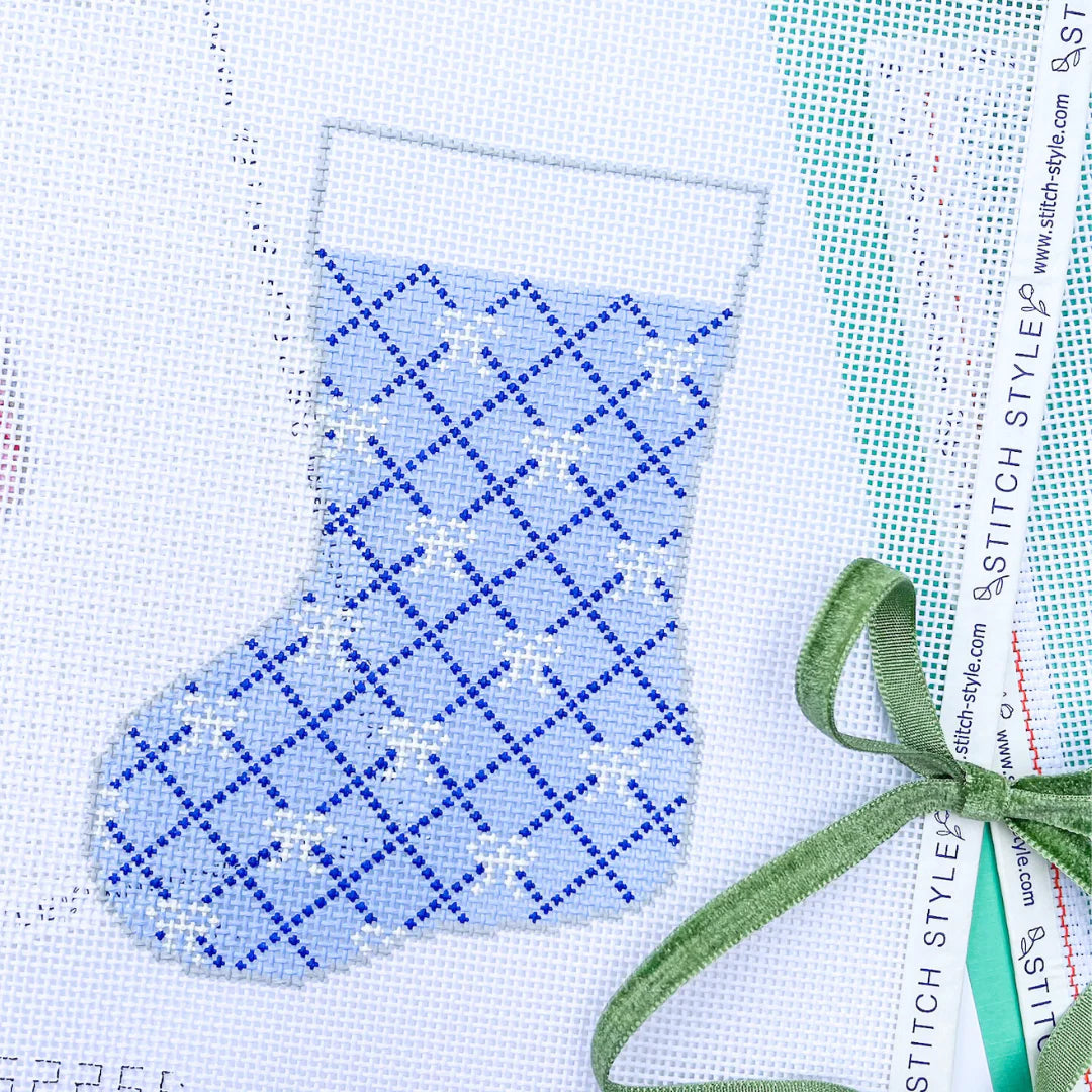 Bow Mini Stocking Blue