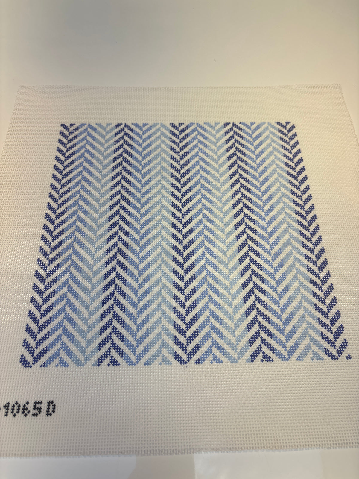 1065D - Herringbone Pillow Blue - Trunk Show